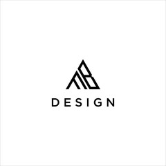 modern initial FB logo monogram geometric accounting vector template
