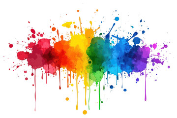 Fototapeta premium PNG Vibrant abstract colorful paint splashes