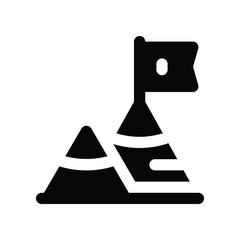 mission icon. vector glyph icon for your website, mobile, presentation, and logo design.