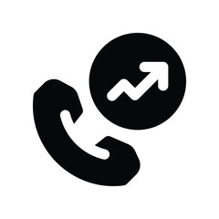 phone call icon. vector glyph icon for your website, mobile, presentation, and logo design.