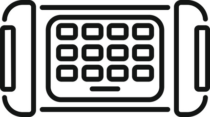 Smartphone with big physical keyboard having large buttons for easy typing, suitable for seniors and visually impaired people