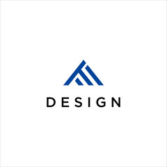 modern initial TM logo or MT design vector for finance business advisor design template