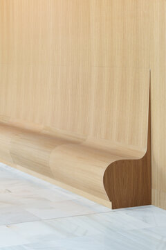 Modern university architecture with elegant wooden design