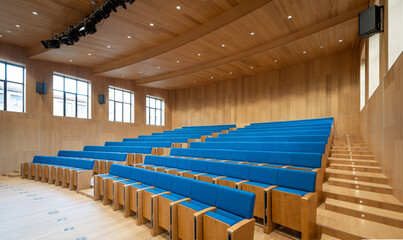 Modern University Auditorium with Wooden Design Elements