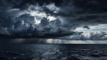storm over the sea