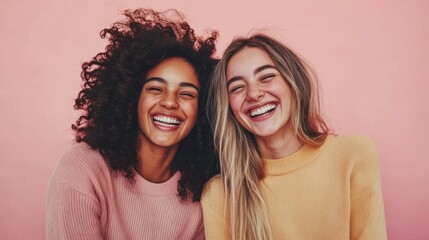 Two Friends Laughing Together