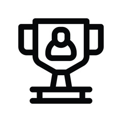 trophy icon. vector line icon for your website, mobile, presentation, and logo design.