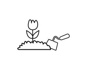Gardening icon vector symbol design illustration