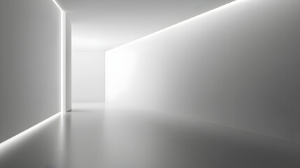 Obraz premium A flat vector illustration of a modern luxury interior wall, pure white, with a smooth glossy finish, wall mockup, minimalistic and sophisticated, clear background