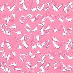cancer awareness pink ribbon seamless pattern