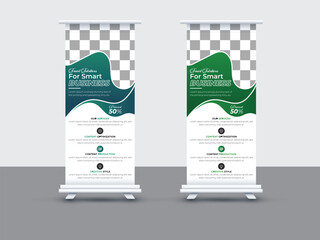 Creative corporate business marketing x stand roll up pull up signage retractable banner design,