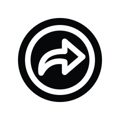 right arrow icon. vector glyph icon for your website, mobile, presentation, and logo design.