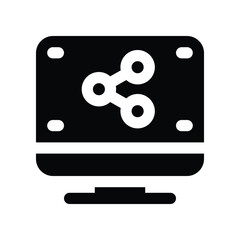 computer icon. vector glyph icon for your website, mobile, presentation, and logo design.