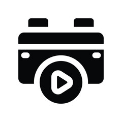 content scheduling icon. vector glyph icon for your website, mobile, presentation, and logo design.