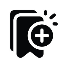 bookmark icon. vector glyph icon for your website, mobile, presentation, and logo design.