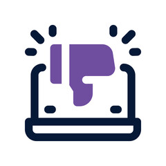 Fototapeta premium bad review icon. vector dual tone icon for your website, mobile, presentation, and logo design.