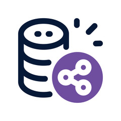 data icon. vector dual tone icon for your website, mobile, presentation, and logo design.