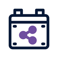 calendar icon. vector dual tone icon for your website, mobile, presentation, and logo design.