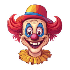vector character clown on white background .Generative AI