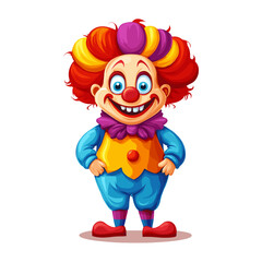 vector character clown on white background .Generative AI