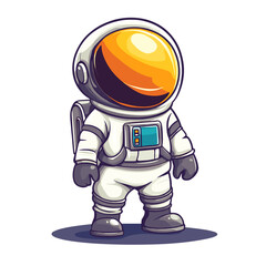 vector character astronaut on white background .Generative AI