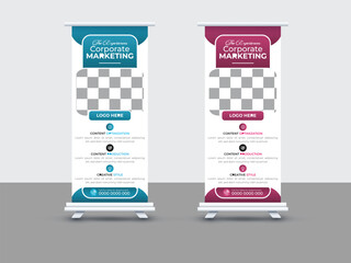 Creative corporate business marketing Roll up banner  template design