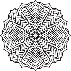 Mandala silhouette Illustraion vector .