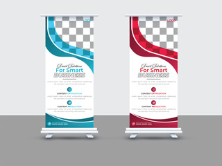Creative corporate business marketing Roll up banner  template design