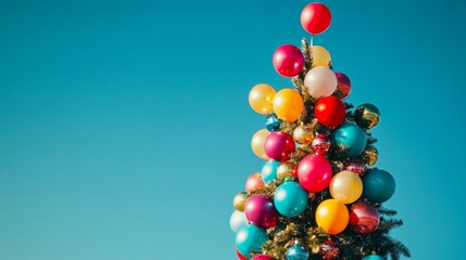 Christmas Tree with Balloons