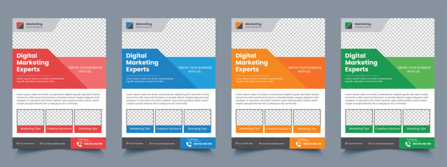 Creative corporate & business flyer design template, abstract business flyer, vector template design in A4 size. brochure, cover, poster, annual report, flyer