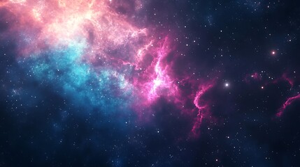 Fototapeta premium Cosmic Nebula with Stars and Galaxy Background