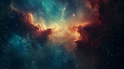 Obraz premium Nebulae in the Night Sky Cosmic Clouds and Stars