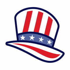 Vector art of patriotic hat with USA