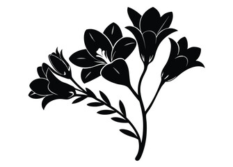 flower vector silhouette illustration