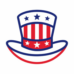Vector art of patriotic hat with USA