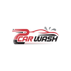 Car Wash logo template with rad and Blake color 