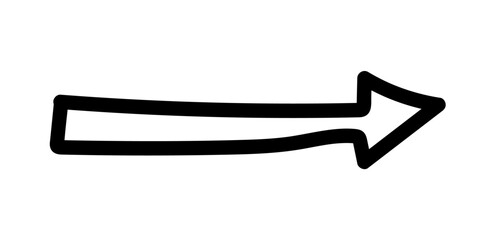 black and white arrow