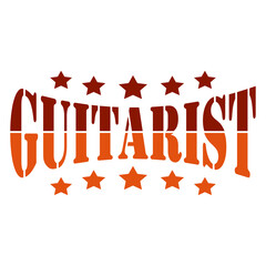 Guitarist Text Quote Saying Stars Logo Symbol Play Electric Guitar Hard Rock Instrument Musician Cool Heavy Metal Musician Band Play Performance Stage Jam Session Concert Loud Bass Sound Gig Festival