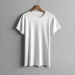 Plane White T-Shirt On Empty Background	
