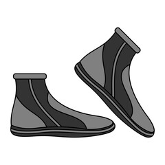 Diving Boot Illustration