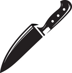 Chef's Knife Silhouette Vector Illustration