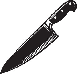 Chef's Knife Silhouette Vector Illustration