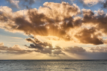 Beautiful sunset over the ocean