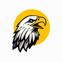 Obraz premium Eagle head vector logo, eagle icon, mascot illustration