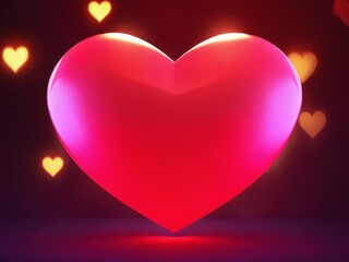 Glowing heart shape with soft light effects and vibrant background creating a romantic atmosphere for celebrations and events