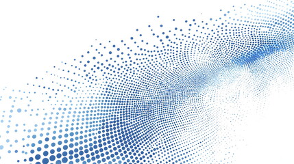 Abstract halftone pattern vector design in light blue dots, with blue dots in circular shapes, perfect for wallpaper or digital art 