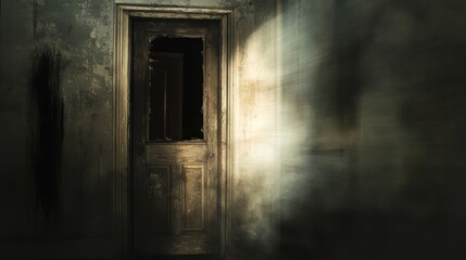 Obraz premium Haunting Doorway: A Glimpse into the Eerie Unknown