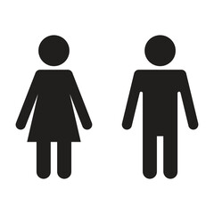 Minimalistic Male and Female Symbols Vector