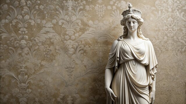 Marble statue of the Greek goddess Hera on wallpaper background, marble, statue, Greek goddess, Hera, mythology, ancient, sculpture