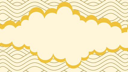 Abstract Background gold wave pattern with cloud shapes. Minimalist and modern design. Perfect for backgrounds, wallpapers, and branding.